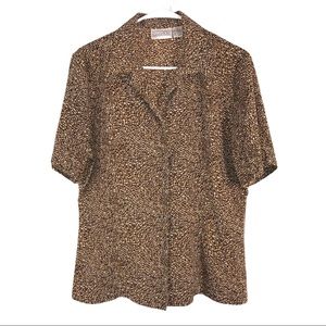 Vintage Animal Print Summer Blouse